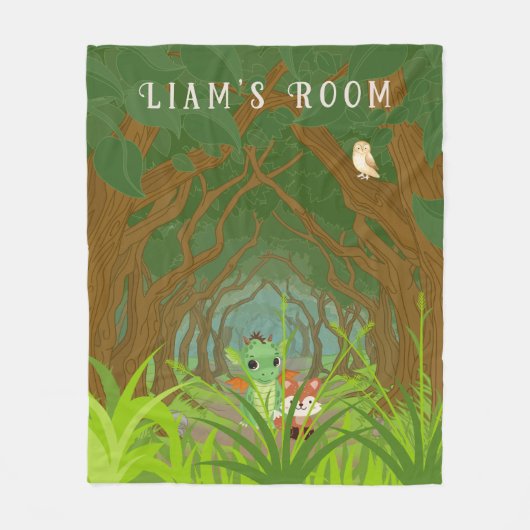 Personalisierter Drache und Freund Fleecedecke (Vorderseite)