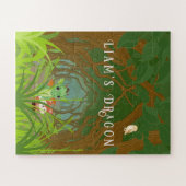 Personalisierter Drache und Freund Puzzle (Horizontal)