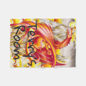 Personalisierter Drache und Vulkan Fleecedecke (Vorderseite (Horizontal))