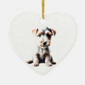 Personalisierter Drahtfell-Foxterrier-Welpe Keramik Ornament (Vorne)