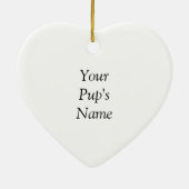 Personalisierter Drahtfell-Foxterrier-Welpe Keramik Ornament (Hinten)