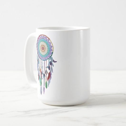 Personalisierter Dreamcatcher Kaffeetasse (Vorderseite Links)