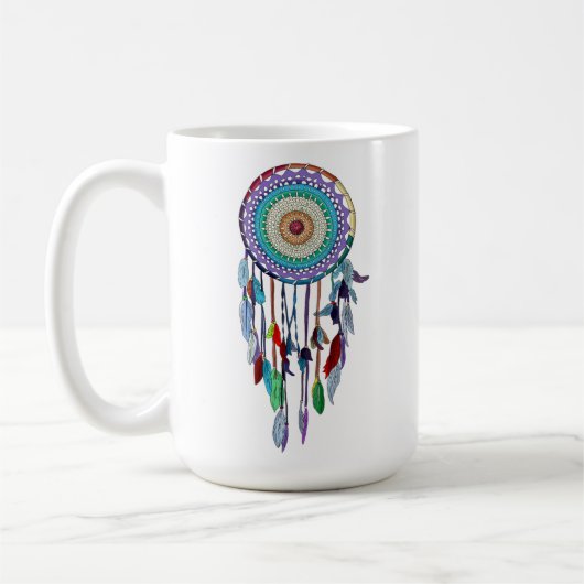 Personalisierter Dreamcatcher Kaffeetasse (Links)