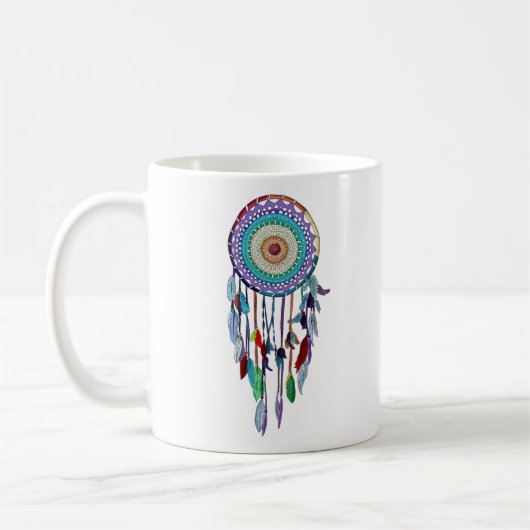 Personalisierter Dreamcatcher Kaffeetasse (Links)