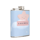Personalisierter Dreamy Pastel Star und Cloud Patt Flachmann (Rechts)