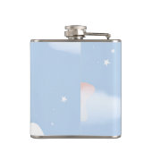 Personalisierter Dreamy Pastel Star und Cloud Patt Flachmann (Rückseite)