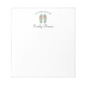 PERSONALISIERTER DREH AM STRAND NOTIZBLOCK (Vorderseite)