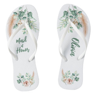 Personalisierter Dreh Flop, Eukalyptus-Thema Badesandalen