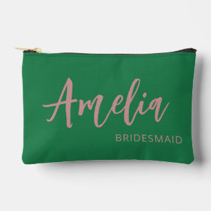 Personalisierter Drehbuchname Green Bachelorette M Zubehörtasche