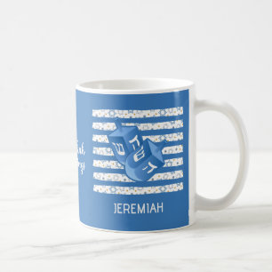 Personalisierter Dreidel Familien-Hanukkah Kaffeetasse