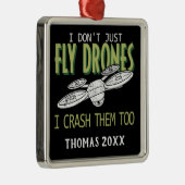 Personalisierter Drohnencrash Multirotor Quadcopte Ornament Aus Metall (Rechts)