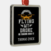 Personalisierter Drohnenpilot, Multirotor-Quadcopt Ornament Aus Metall (Rechts)