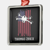 Personalisierter Drohnenpilot, Multirotor-Quadcopt Ornament Aus Metall (Links)