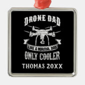 Personalisierter Drone Vater Cool Multirotor-Quadc Ornament Aus Metall (Vorne)