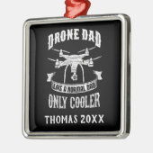 Personalisierter Drone Vater Cool Multirotor-Quadc Ornament Aus Metall (Links)