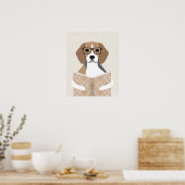 Personalisierter Druck Beagle-Hund Poster (Küche)
