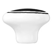 Personalisierter Druckknopf für Schwarzes Monogram Keramikknauf (Seitenansicht)