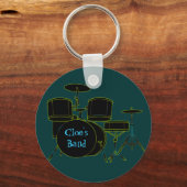 Personalisierter Drumset-Schlüsselanhänger Schlüsselanhänger (Vorderseite)
