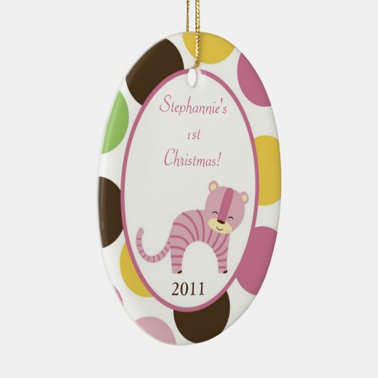 Personalisierter Dschungel aus Zierkunst Queen Tig Keramikornament (Rechts)