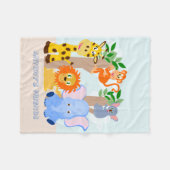 personalisierter Dschungel Fleecedecke (Vorderseite (Horizontal))