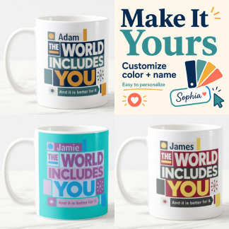 Personalisierter Du zählst Ermutigungsbecher Kaffeetasse
