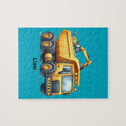 Personalisierter Dump Truck Puzzle (Horizontal)