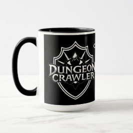 Personalisierter Dungeon Crawler Schwarz Tasse