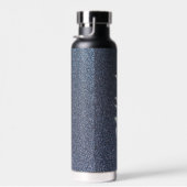 Personalisierter Dunkelblauer Glitzer Trinkflasche (Rechts)