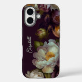 Personalisierter dunkler botanischer Floral iPhone Case-Mate iPhone Hülle (Rückseite)