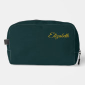 Personalisierter dunkler Dschungel Grüner Klassike Waschbeutel (Vorderseite)