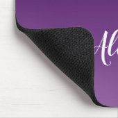 Personalisierter dunkler Lila Glitzer Mousepad (Ecke)
