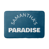 Personalisierter Dunkler Ozean Blue Bath Mat Badematte (Vorderseite)