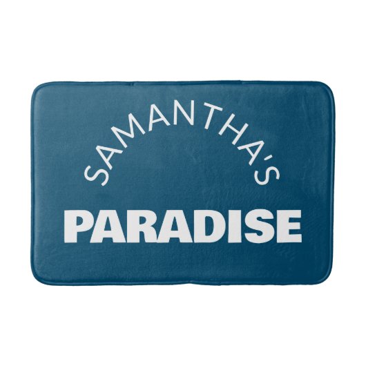 Personalisierter Dunkler Ozean Blue Bath Mat Badematte (Vorderseite)