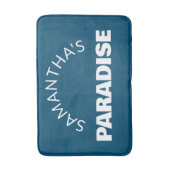 Personalisierter Dunkler Ozean Blue Bath Mat Badematte (Vorderseite Vertikal)