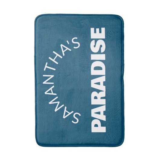 Personalisierter Dunkler Ozean Blue Bath Mat Badematte (Vorderseite Vertikal)