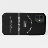 Personalisierter, dünner Silber-Line-Korrektur-Off Case-Mate iPhone Hülle (Rückseite (Horizontal))