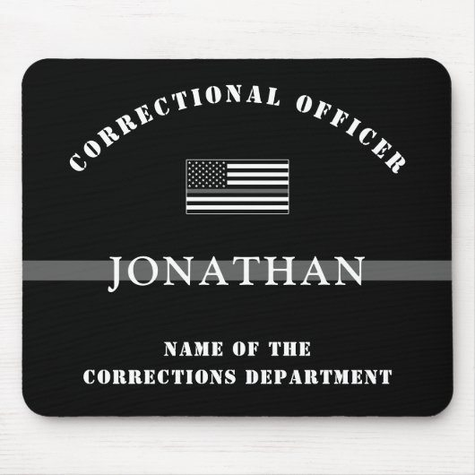 Personalisierter, dünner Silber-Line-Korrektur-Off Mousepad (Vorne)