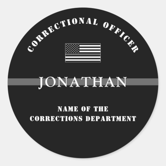 Personalisierter, dünner Silber-Line-Korrektur-Off Runder Aufkleber (Vorderseite)