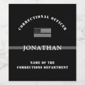 Personalisierter, dünner Silber-Line-Korrektur-Off Weinetikett (Einzelnes Label)