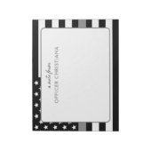 Personalisierter, dünner Silber Notizblock (Rotiert)