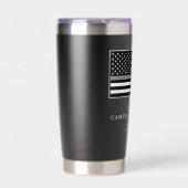Personalisierter, dünner Silber Thermobecher (Vorderseite)