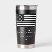Personalisierter, dünner Silber Thermobecher (Links)