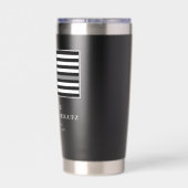 Personalisierter, dünner Silber Thermobecher (Rückseite)