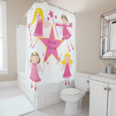 Personalisierter Duschvorhang für Princess Girls (Beispiel)