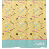 personalisierter Duschvorhang von 80 und 90 Jahren (Vorderseite)