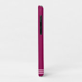 Personalisierter Dusky-Maroon mit rosa Streifen Case-Mate iPhone Hülle (Hinten/Links)