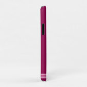 Personalisierter Dusky-Maroon mit rosa Streifen Case-Mate iPhone Hülle (Hinten/Rechts)