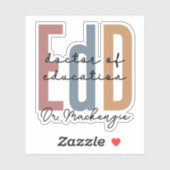 Personalisierter EdD-Doktor des Abschlusses Bildun Aufkleber (Blatt)