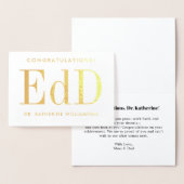 Personalisierter EdD-Doktor des Abschlusses Bildun Folienkarte (Anzeige)