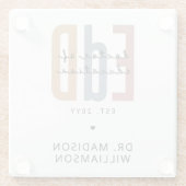 Personalisierter EdD-Doktor des Abschlusses Bildun Glasuntersetzer (Rückseite)